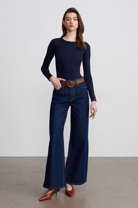 Slim Fit Crew Neck Jersey Bodysuit - Image 4