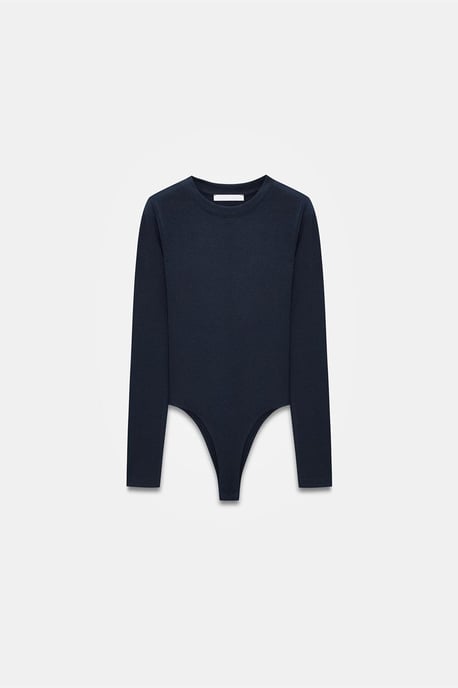Slim Fit Crew Neck Jersey Bodysuit - Image 5