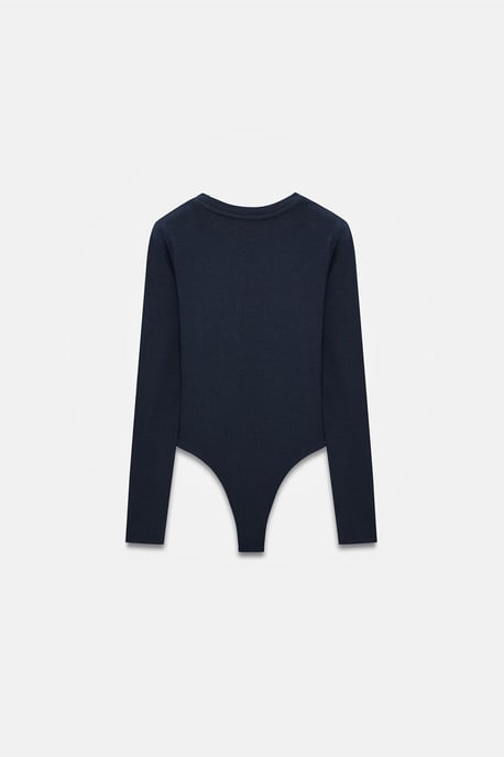 Slim Fit Crew Neck Jersey Bodysuit - Image 6
