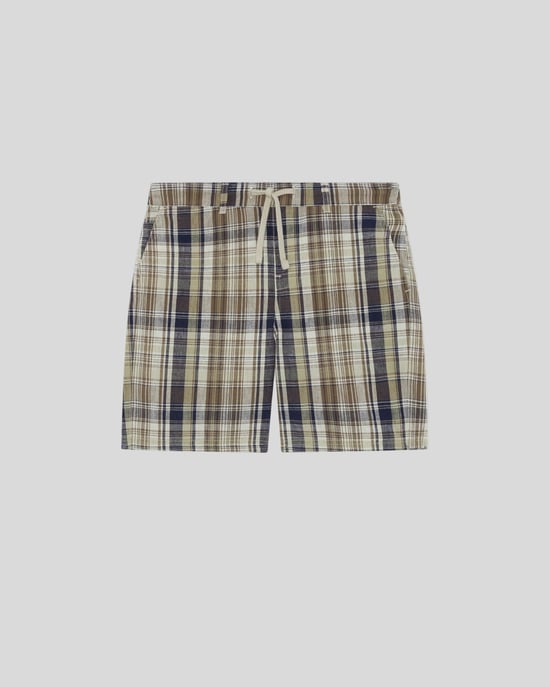 Linneblandning Rutiga Shorts - Image 5
