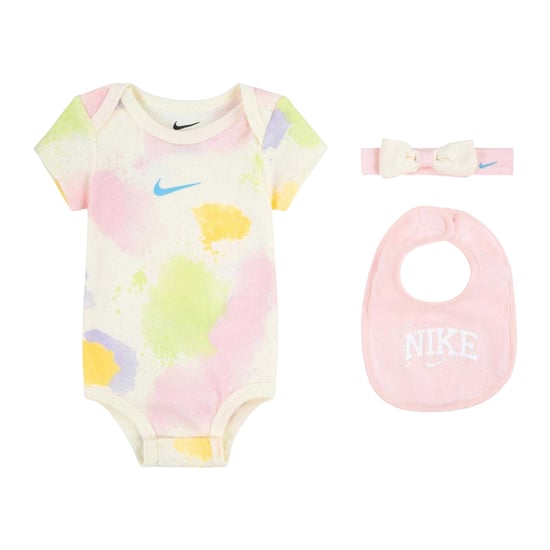 Nike Set baby meisjes body's met stropdas (Kokosmelk) - Image 1
