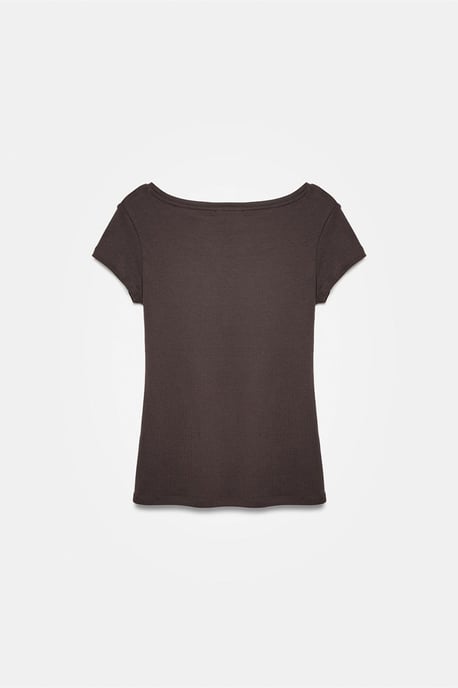 Women's Slim Fit Cotton U-Neck T-Shirt - Image 6