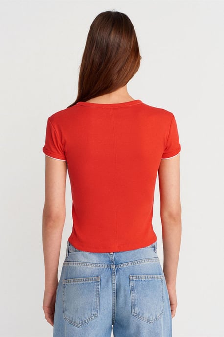 Women's Slim Fit Cotton Crop T-Shirt - Image 2