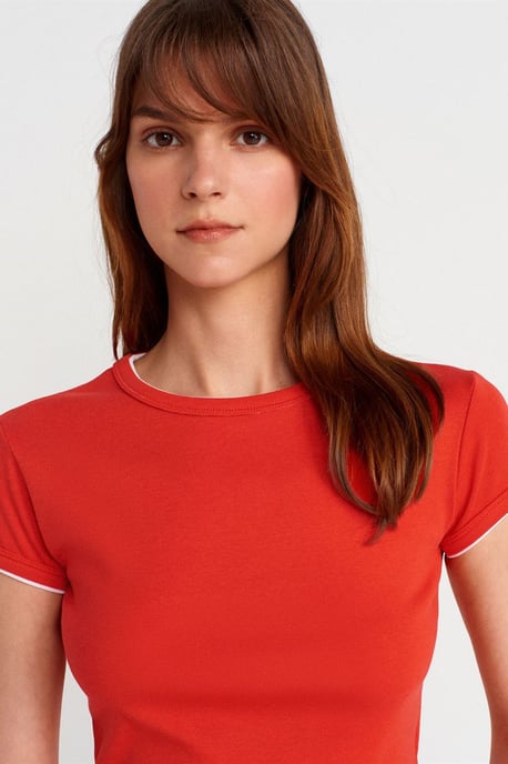 Women's Slim Fit Cotton Crop T-Shirt - Image 3