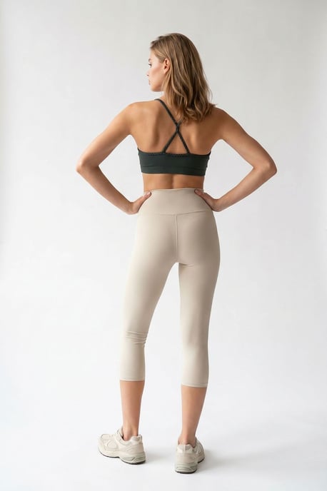 Hoge Taille Capri Leggings Met Splits - Image 4