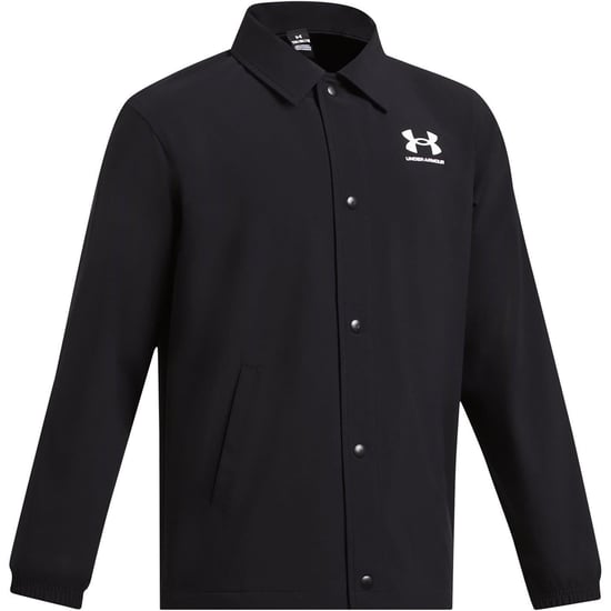 Under Armour Jongens Woven Snap-Front Coach Jacket (Zwart/Wit) - Image 3