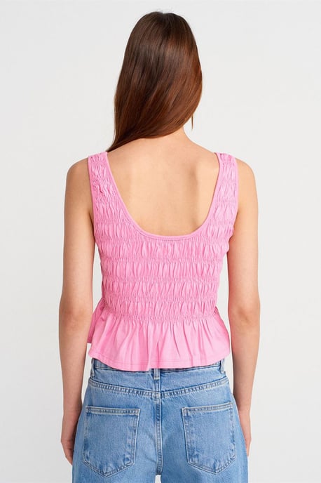 Textured Cotton-modal Crop Cami Blouse - Image 2