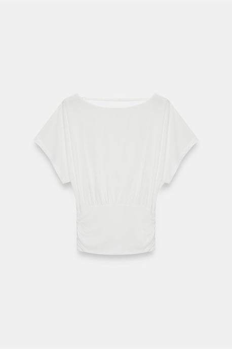 Women's Modal Blend Cut-out Crew Neck Blouse - Image 5