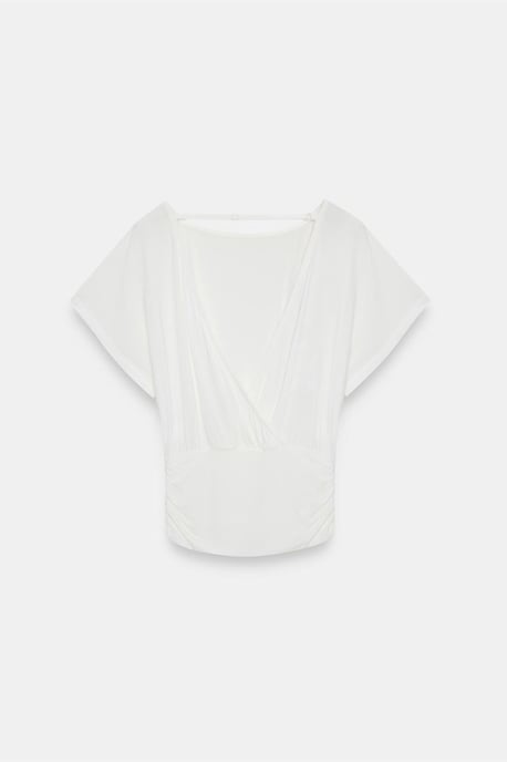 Women's Modal Blend Cut-out Crew Neck Blouse - Image 6
