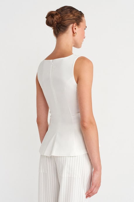 Fitted Seamless Peplum Top - Image 2