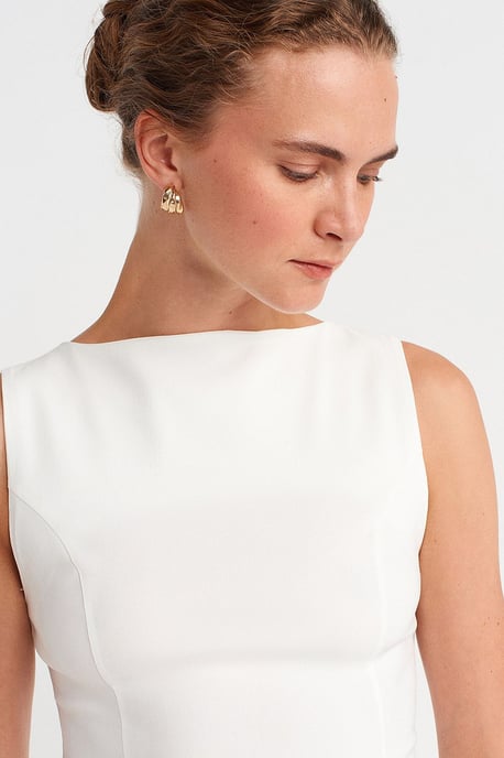 Fitted Seamless Peplum Top - Image 3