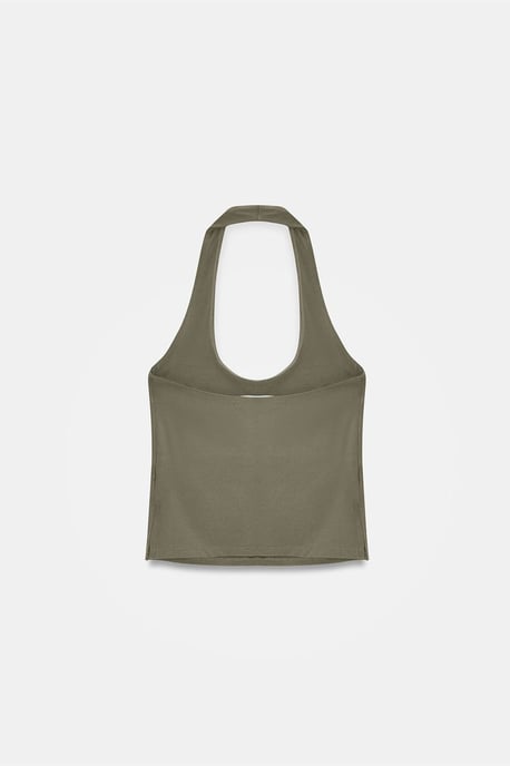 Halterneck Cut-Out Slim Fit Blouse - Image 6