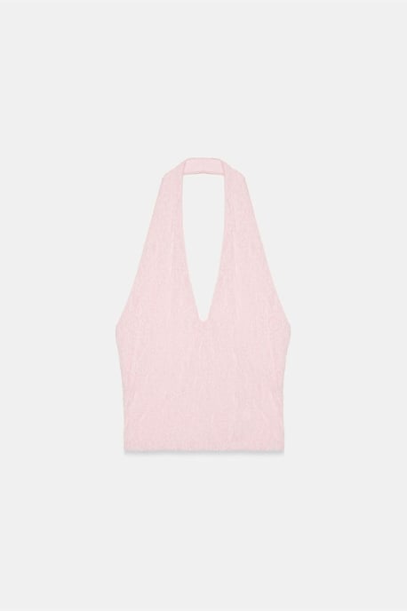 Dames Kant Halters Crop Blouse - Image 5