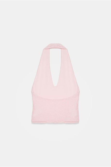 Dames Kant Halters Crop Blouse - Image 6