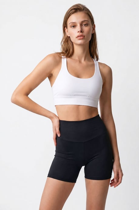 Hoge Taille Skinny Fietsshorts - Image 1