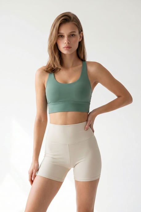 Hooggetailleerde Skinny Fietsshorts - Image 1
