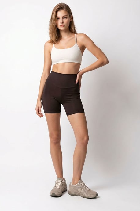 Hoge Taille Skinny Fietsshorts - Image 3