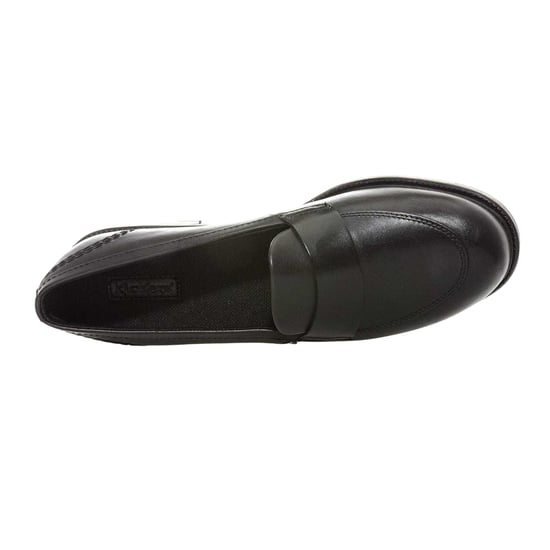 Kickers Dames/Dames Lach Leren Loafers (Zwart) - Image 3