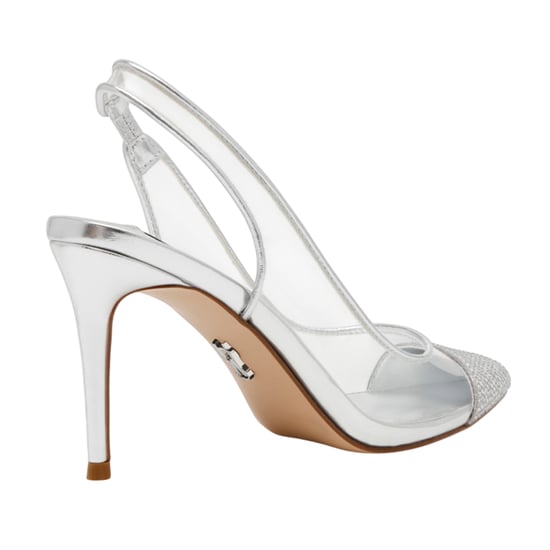 Steve Madden Womens/Ladies Leena Metallic Sling Back Pumps (Silver) - Image 2