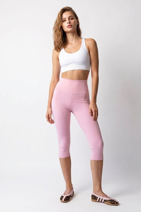 Hoge Taille Capri Leggings met Splits - Image 2