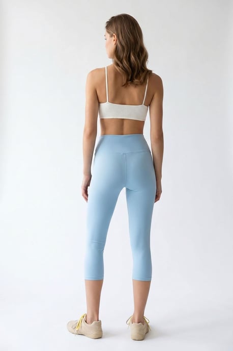 Hoge Taille Capri Leggings Met Splits - Image 5
