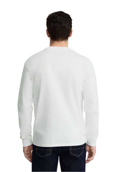 Wit T-shirt met lange mouwen, regular fit en geborduurd Rigby Go-logo - Image 3