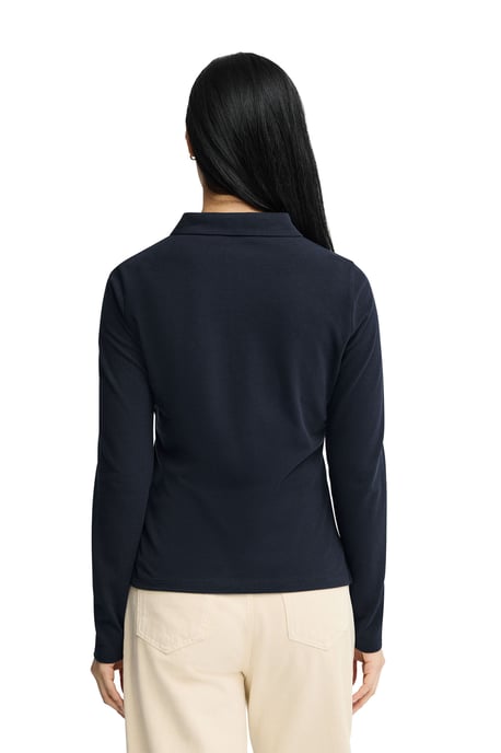 Women's Polo Shirt Long Sleeve Slim Fit POLO-SHIRT-L-S4 - Image 3