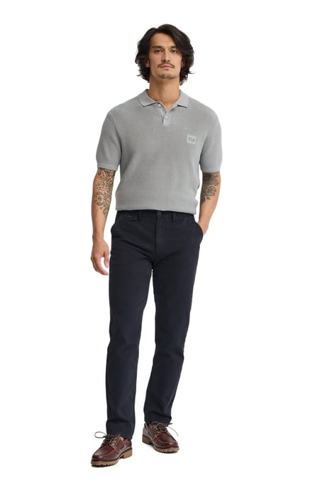 Marineblauwe chino met regular fit en Polo Club-logo - Image 2