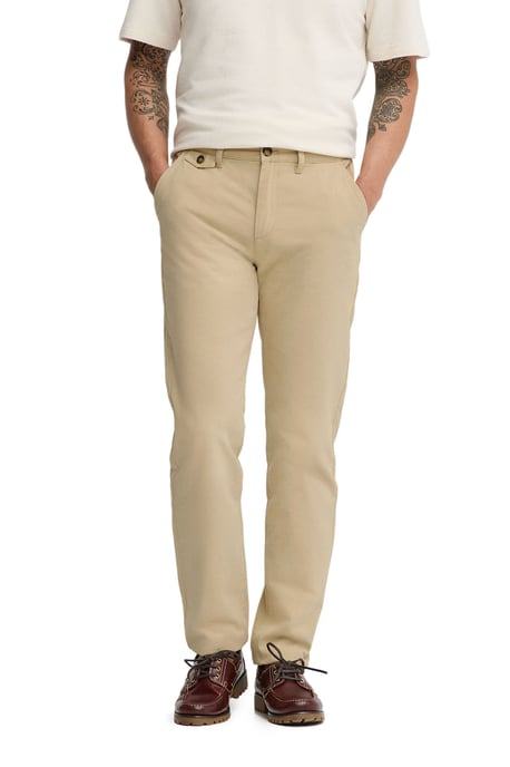 Beige chino met regular fit en Polo Club-logo - Image 1