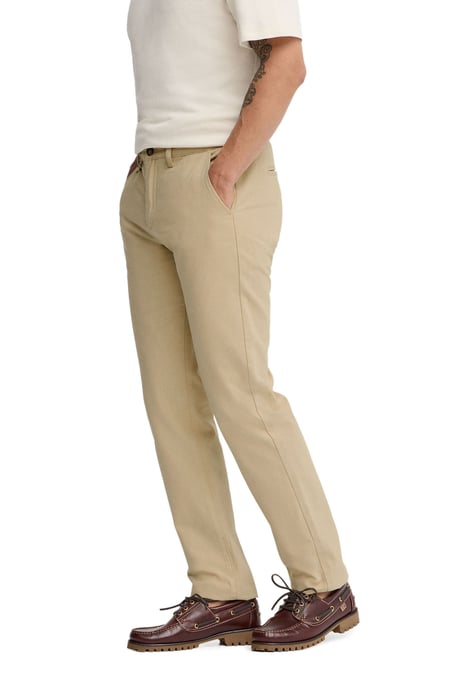Beige chino met regular fit en Polo Club-logo - Image 4