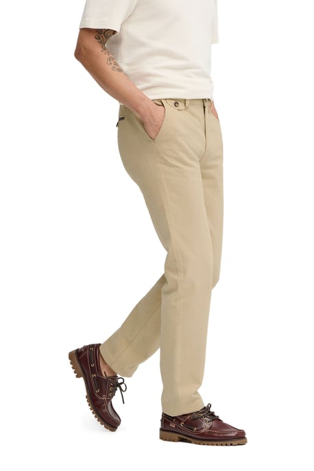 Beige chino met regular fit en Polo Club-logo - Image 5