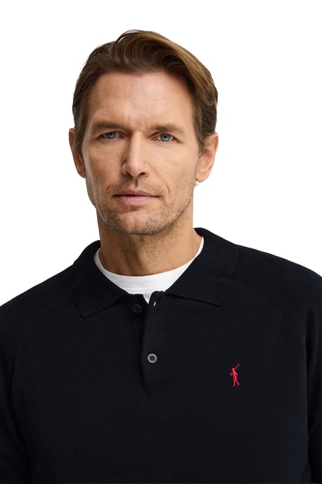 Men's Polo Collar Sweater with Buttons PULLOVER16 - Image 2