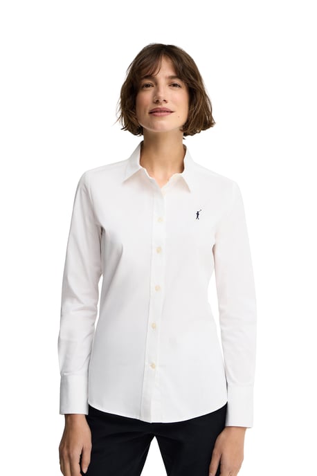 Women's Poplin Shirt Long Sleeve Slim Fit SHIRT-L-S24 - Image 1