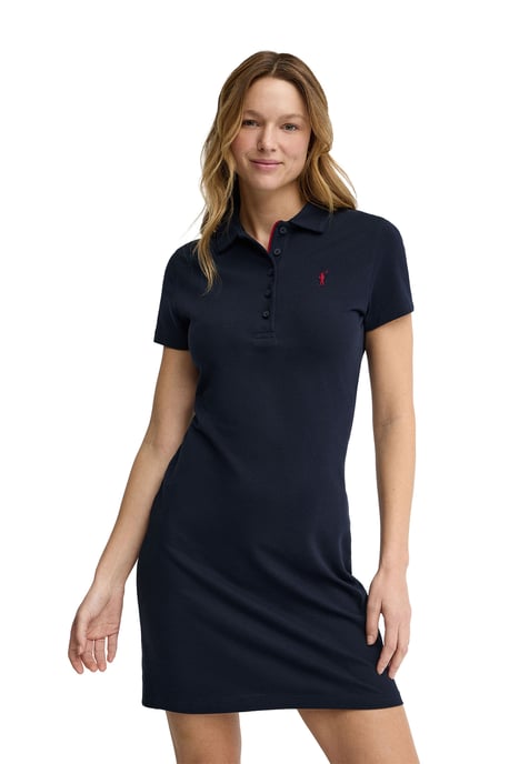 Women's Short Sleeve Polo Neck Dress DRESS2 - Image 1