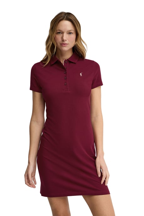 Women's Short Sleeve Polo Neck Dress DRESS2 - Image 1