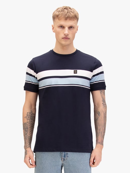 Luke 1977 Men's Rio Redeemer Chest Stripe T-Shirt in Navy - Image 2