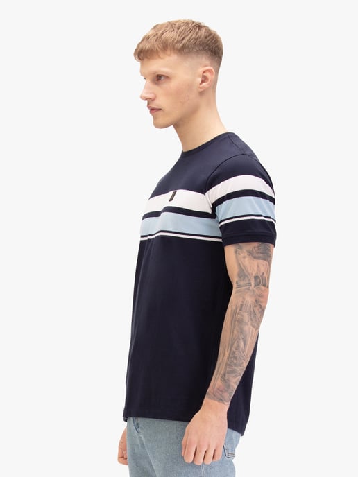 Luke 1977 Men's Rio Redeemer Chest Stripe T-Shirt in Navy - Image 3