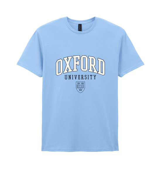Oxford Heritage Varsity Crest Light Blue T-Shirt - Image 1