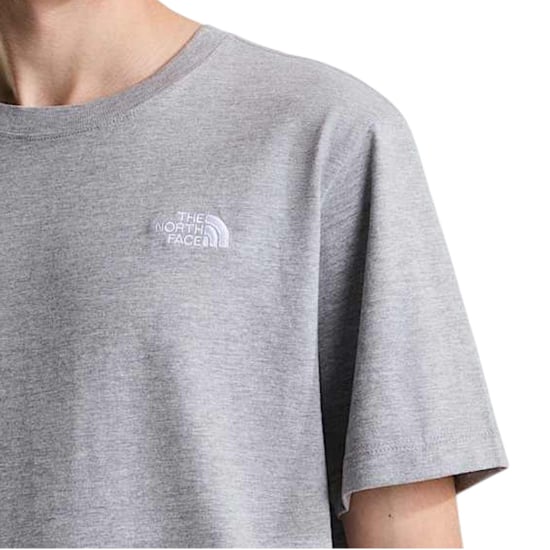 The North Face Men's Evolution embroidered logo Simple Dome T Shirt Grey - Image 4