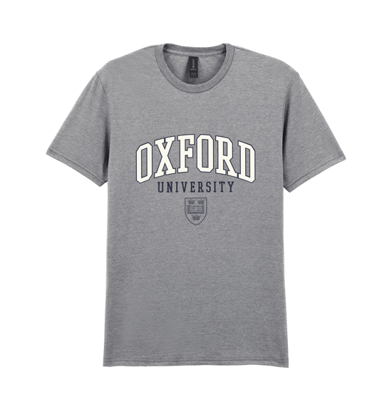 Oxford Heritage Varsity Crest Athletic Grey T-Shirt - Image 1
