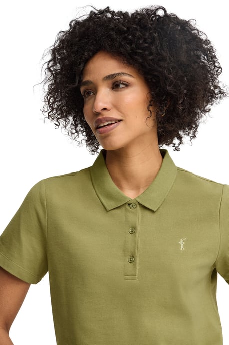 Loofgroene polo met regular fit en geborduurd Rigby Go-logo - Image 2