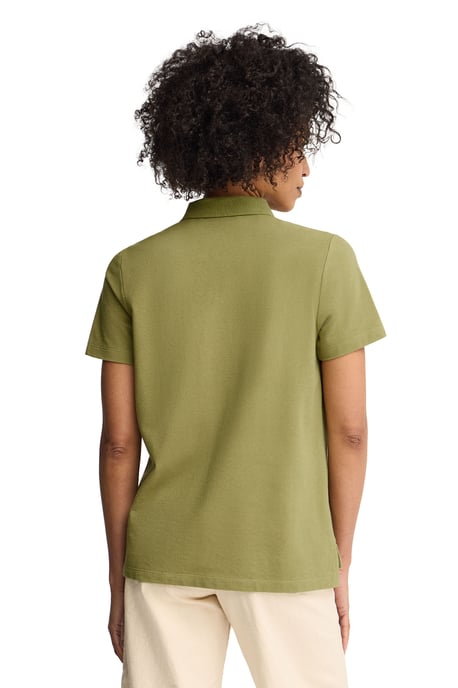 Loofgroene polo met regular fit en geborduurd Rigby Go-logo - Image 3