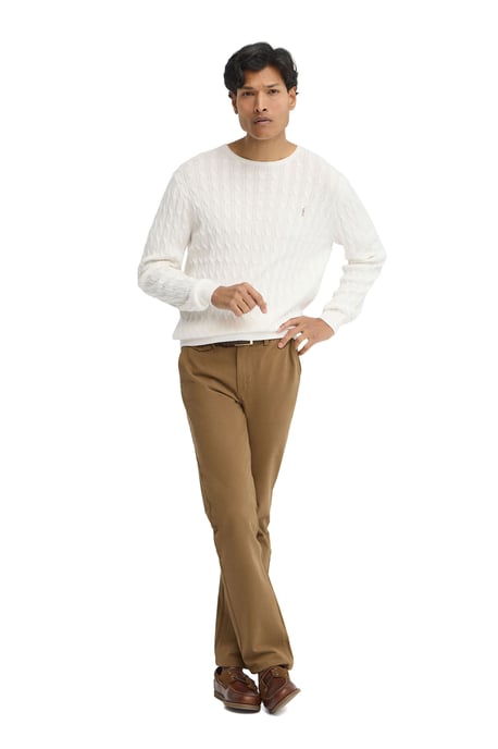 Men's Crew Neck Cable Knit Sweater PULLOVER14 - Image 4
