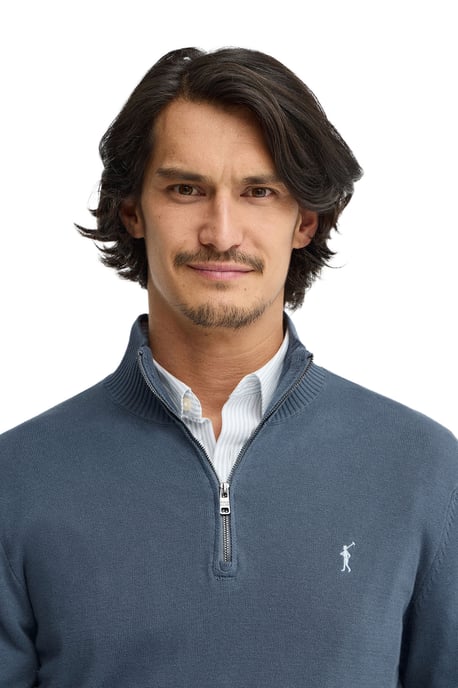 Men's Zip Neck Sweater PULLOVER12 - Image 2