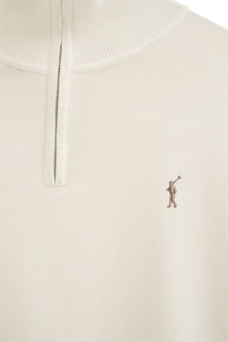 Gebroken witte trui met ritssluiting en Rigby Go-logo - Image 5