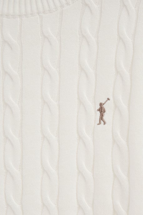 Women's Crew Neck Cable Knit Sweater PULLOVER19 - Image 5