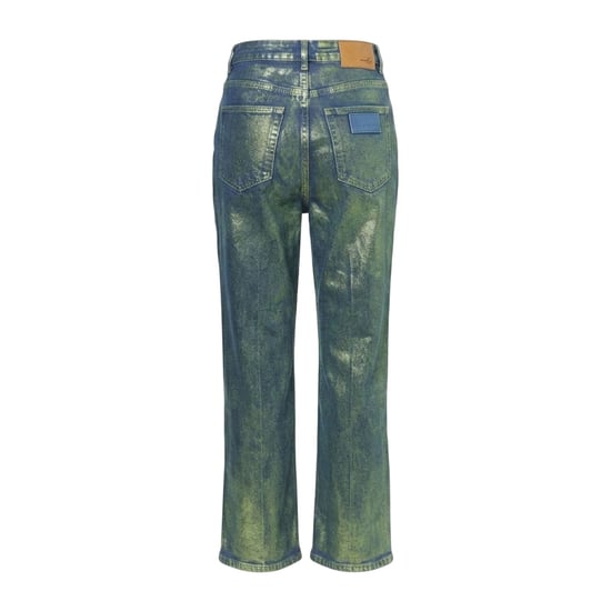 AmyLynn Jeans för kvinnor/damer: Lupe Metallic med 5 fickor (Grön) - Image 2