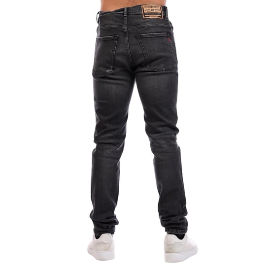 Diesel Heren Fing Denim Fade-jeans met rechte pijpen (Zwart/Grijs) - Image 3