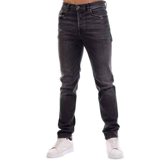 Diesel Heren Fing Denim Fade-jeans met rechte pijpen (Zwart/Grijs) - Image 4