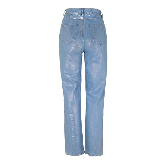 AmyLynn Jeans för kvinnor/damer: Lupe Metallic med 5 fickor (Silver) - Image 2